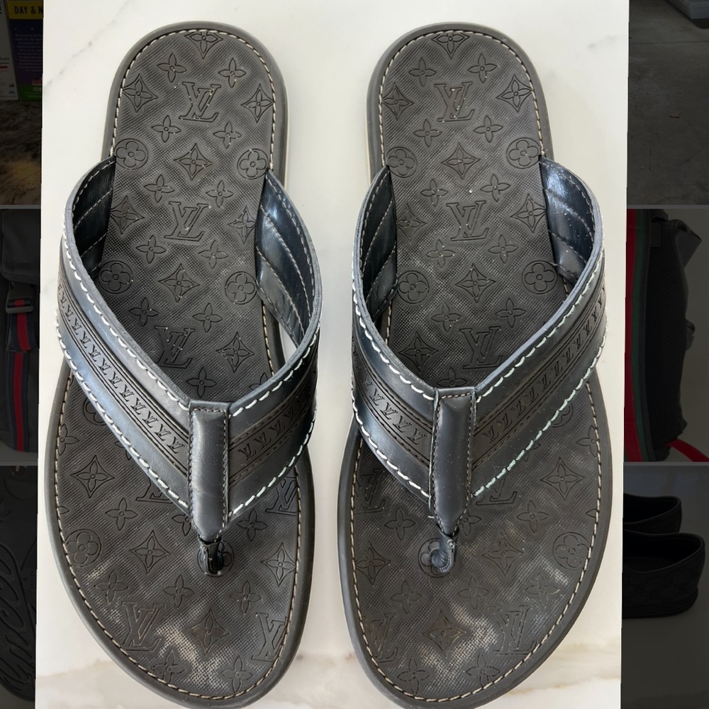 Authentic men’s Louis Vuitton thong sandals